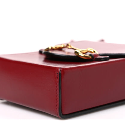 Gucci Boarded Plutone Calfskin Mini Horsebit 1955 Crossbody Bag New Cherry Red 9 of 9