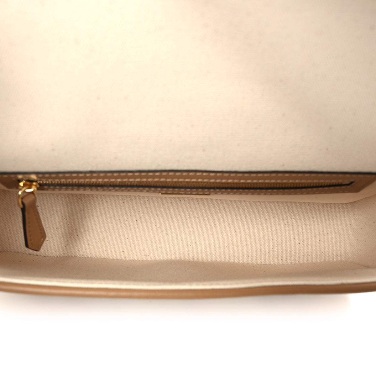 Fendi Canvas Vitello Seta FF Embroidered Baguette Grezzo Soft Gold Multicolor 4 of 9