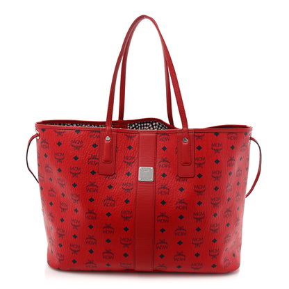MCM Visetos Large Liz Reversible Shopper Tote Ruby Red 1 of 18