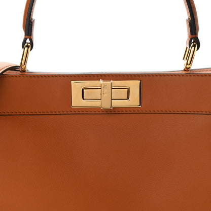 Fendi Vitello Seta Shiny Nappa Medium Peekaboo I SEE U Satchel Brandy Light Rose 9 of 11