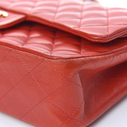 Chanel Lambskin Quilted Medium Double Flap Red 18 of 22
