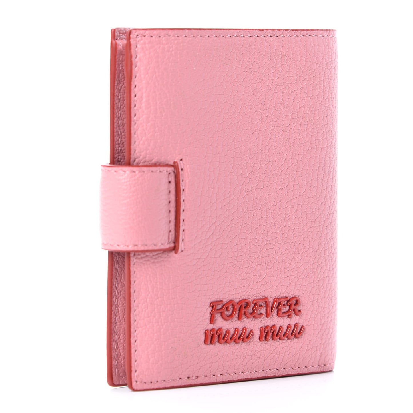 Goatskin Madras Love Forever Wallet Rosa