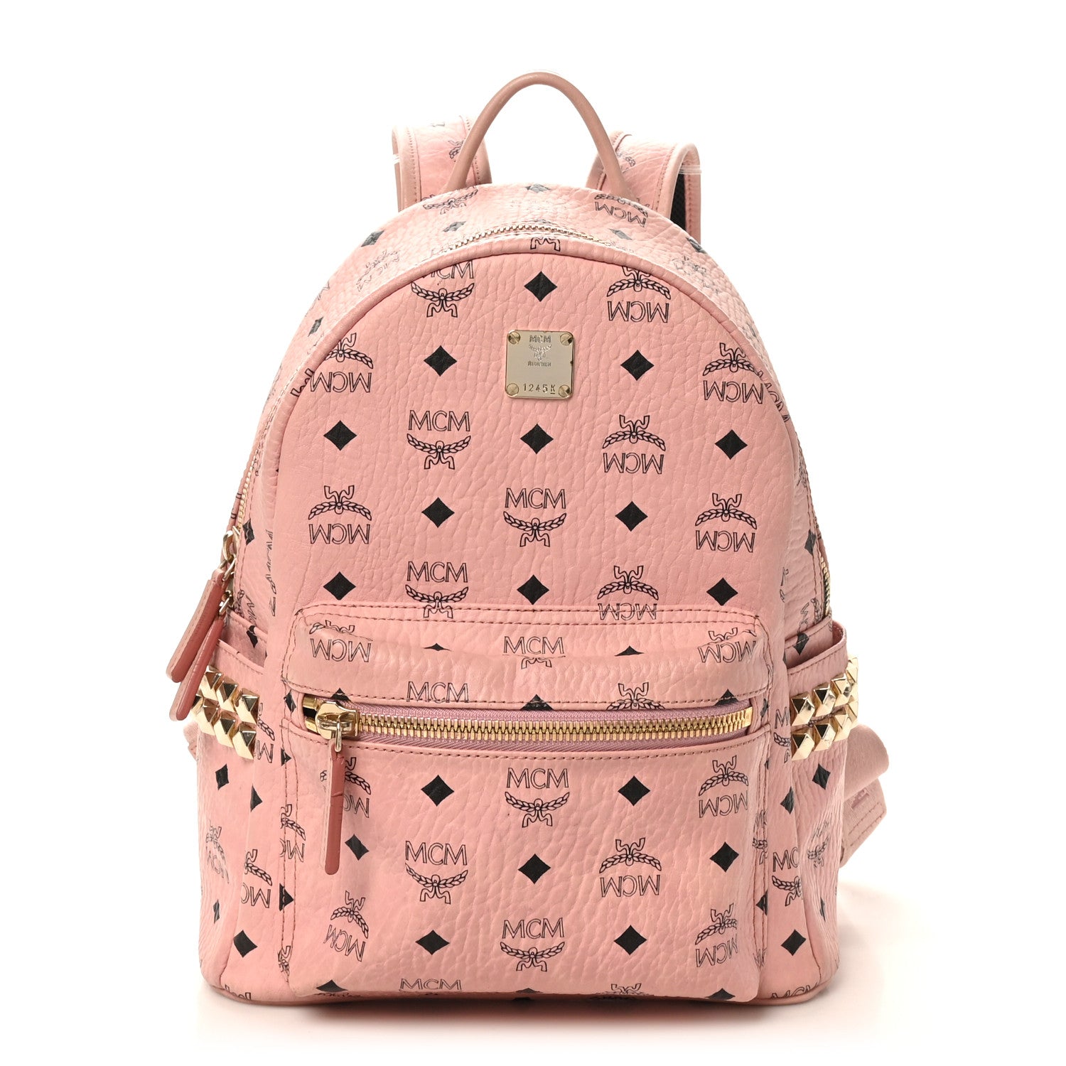 MCM Visetos Small Side Stud Stark Backpack Soft Pink 1 of 9