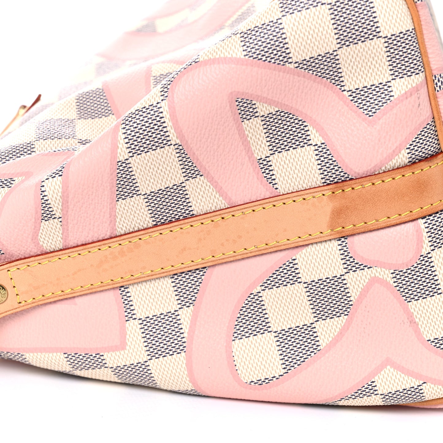 Damier Azur Tahitienne Speedy Bandouliere 30 Rose Ballerine