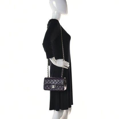 Chanel Lambskin Quilted Mini Rectangular Flap Dark Purple 3 of 11