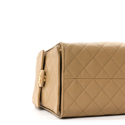 Chanel Caviar Quilted Medium Chanel 25 Handbag Dark Beige 10 of 11