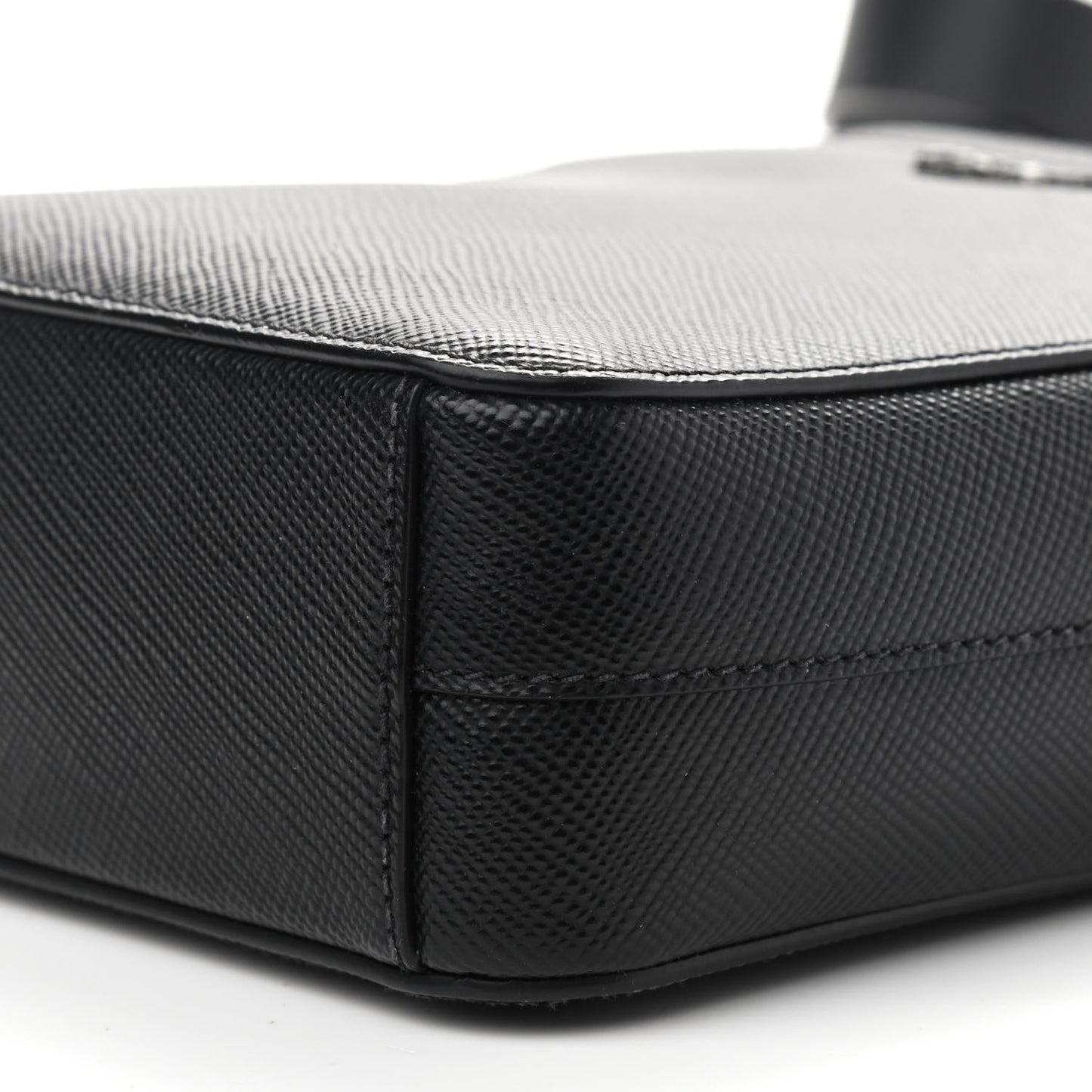 Saffiano Cuir Crossbody Bag Black