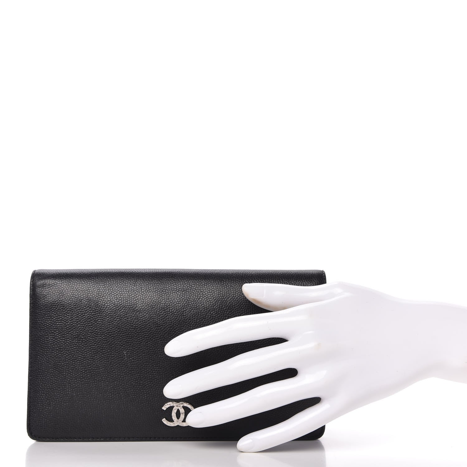 Chanel Caviar Sevruga Yen Wallet Black 2 of 10