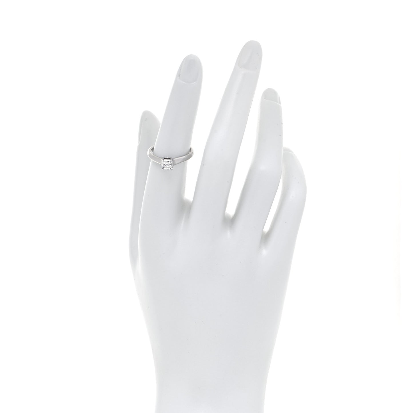 Platinum Diamond .45ct Solitaire Lucida Engagement Ring 53 6.25