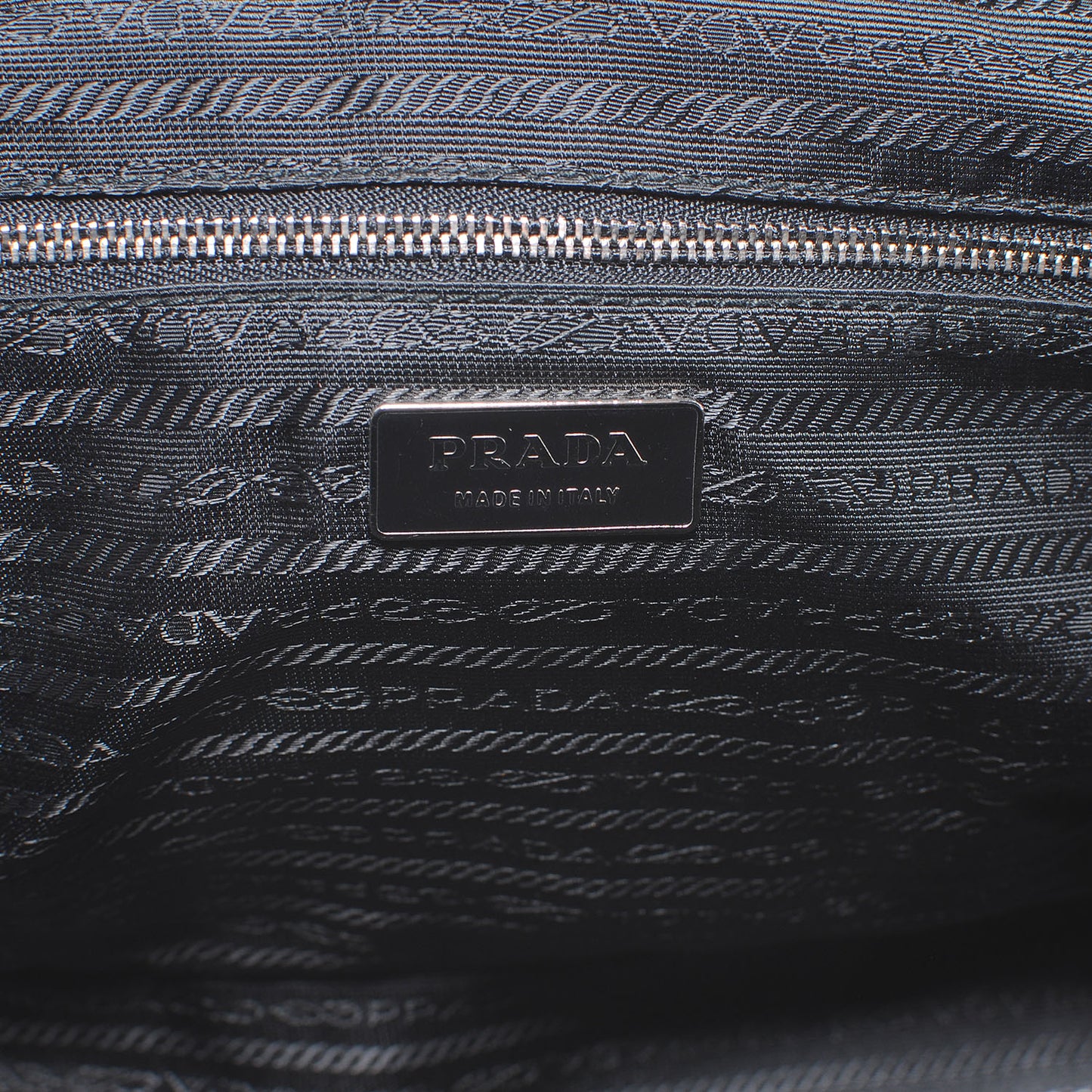 Tessuto Nylon Leather Travel Tote Beige Black