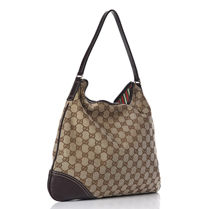 Gucci Monogram Medium New Britt Hobo Dark Brown 3 of 13