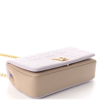 Burberry Lambskin Quilted Small Lola Bag Pale Thistle Soft Fawn 4 of 10