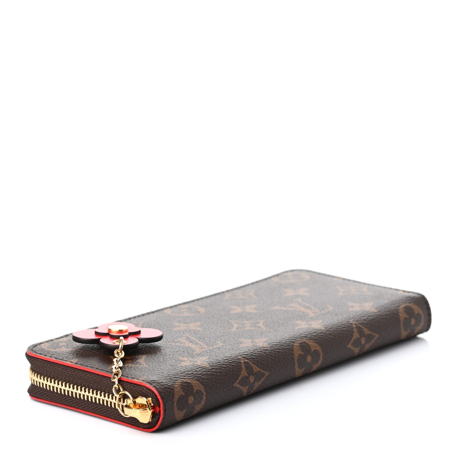 Louis Vuitton Monogram Blooming Flowers Clemence Wallet Coquelicot 4 of 7
