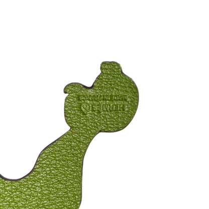 Hermes Togo Chevre Petit H Royal Poodle Bag Charm Bordeaux Vert Canopee 5 of 8