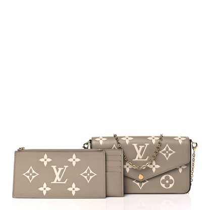 Louis Vuitton Empreinte Monogram Giant Felicie Pochette Tourterelle Creme 3 of 10