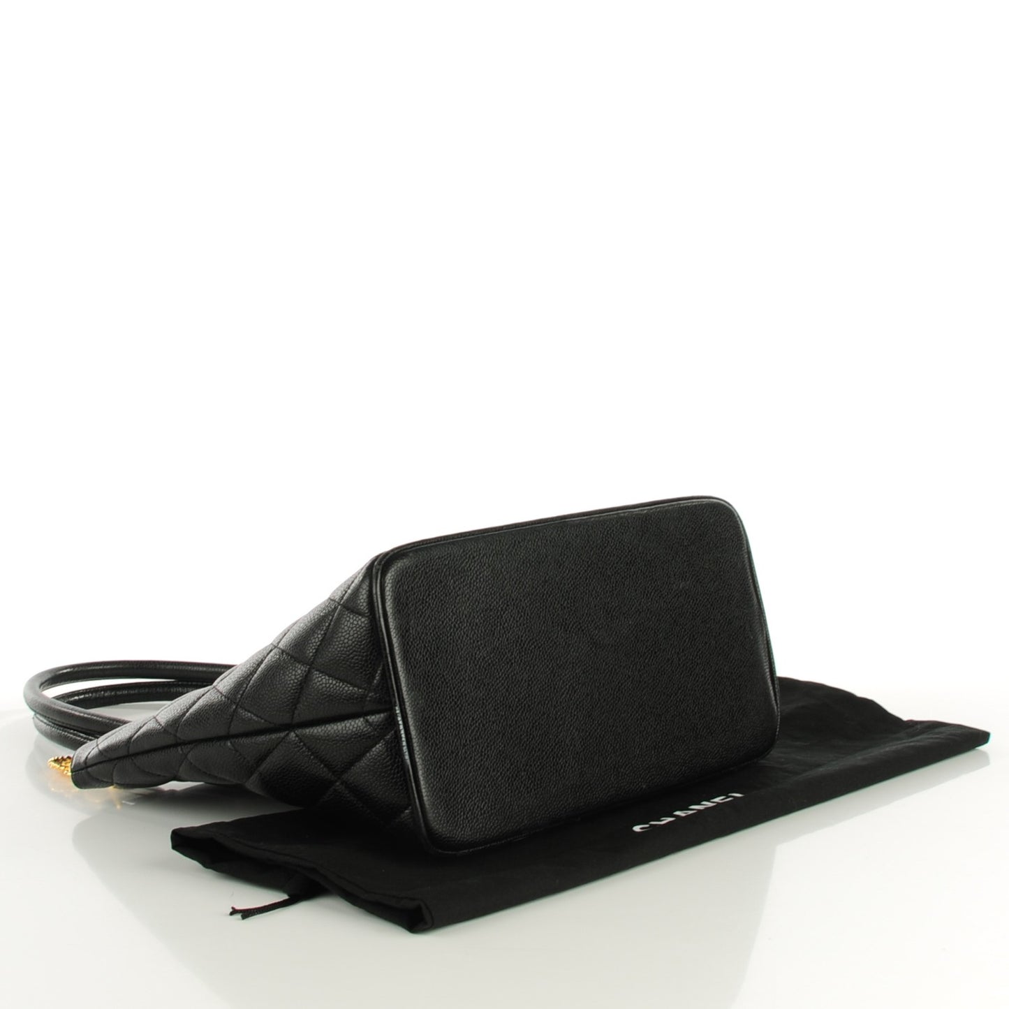 Caviar Quilted Medallion Tote Black