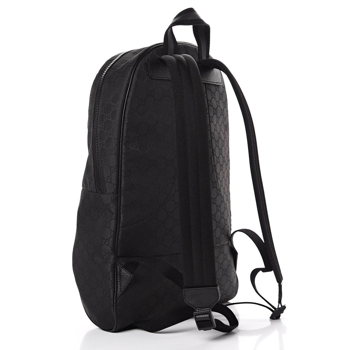 Nylon Monogram Slim Backpack Black
