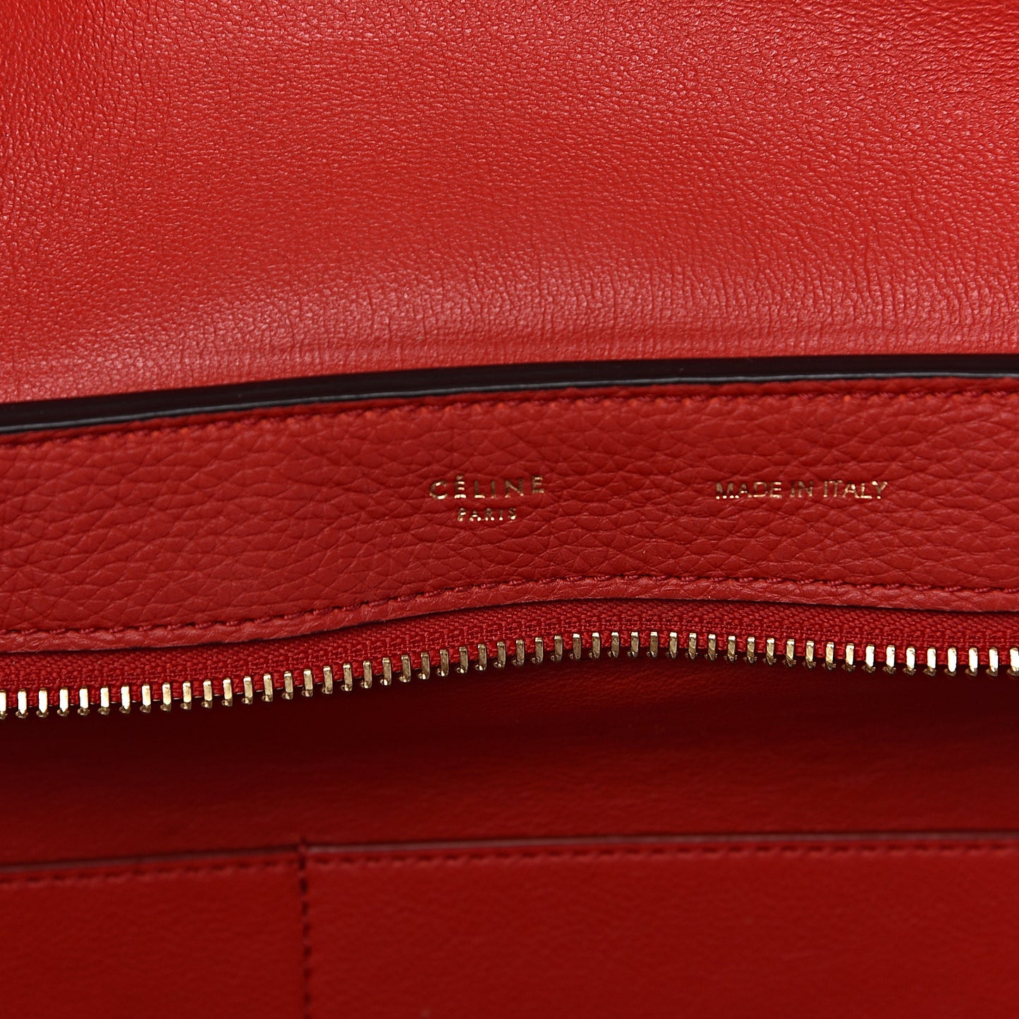 Drummed Calfskin Suede Medium Trapeze Coquelicot