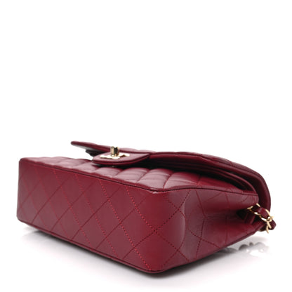 Chanel Lambskin Quilted Medium Double Flap Burgundy 9 of 9