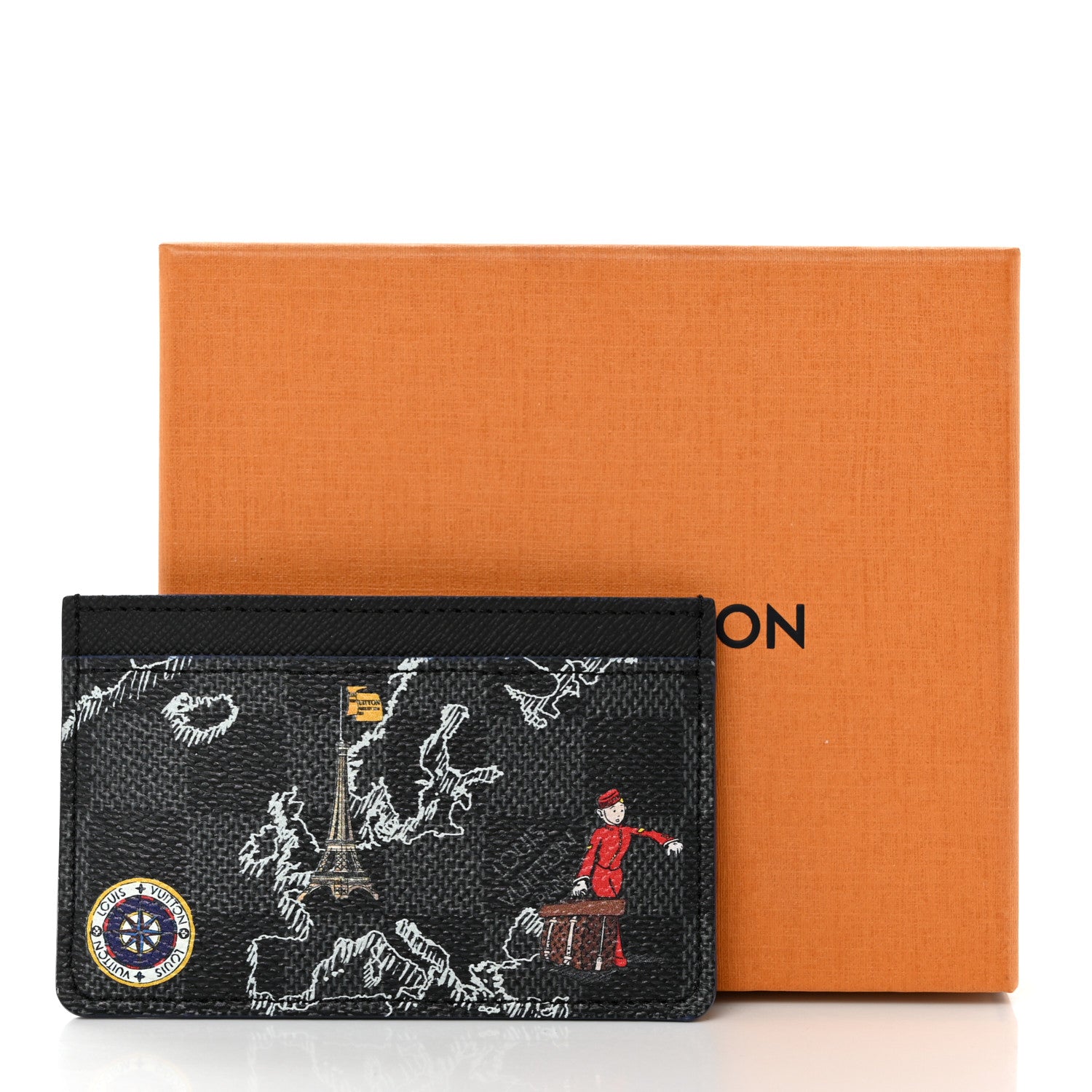 Louis Vuitton Damier Graphite World Map Porte Cartes Simple 7 of 7