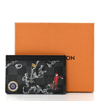 Louis Vuitton Damier Graphite World Map Porte Cartes Simple 7 of 7