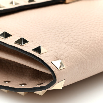 Valentino Garavani Pebbled Calfskin Rockstud Flip Lock Shoulder Bag Poudre 8 of 11