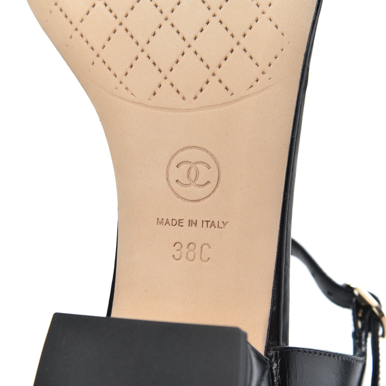 Chanel Calfskin Medallion CC Thong Sandals 38 Black 7 of 17