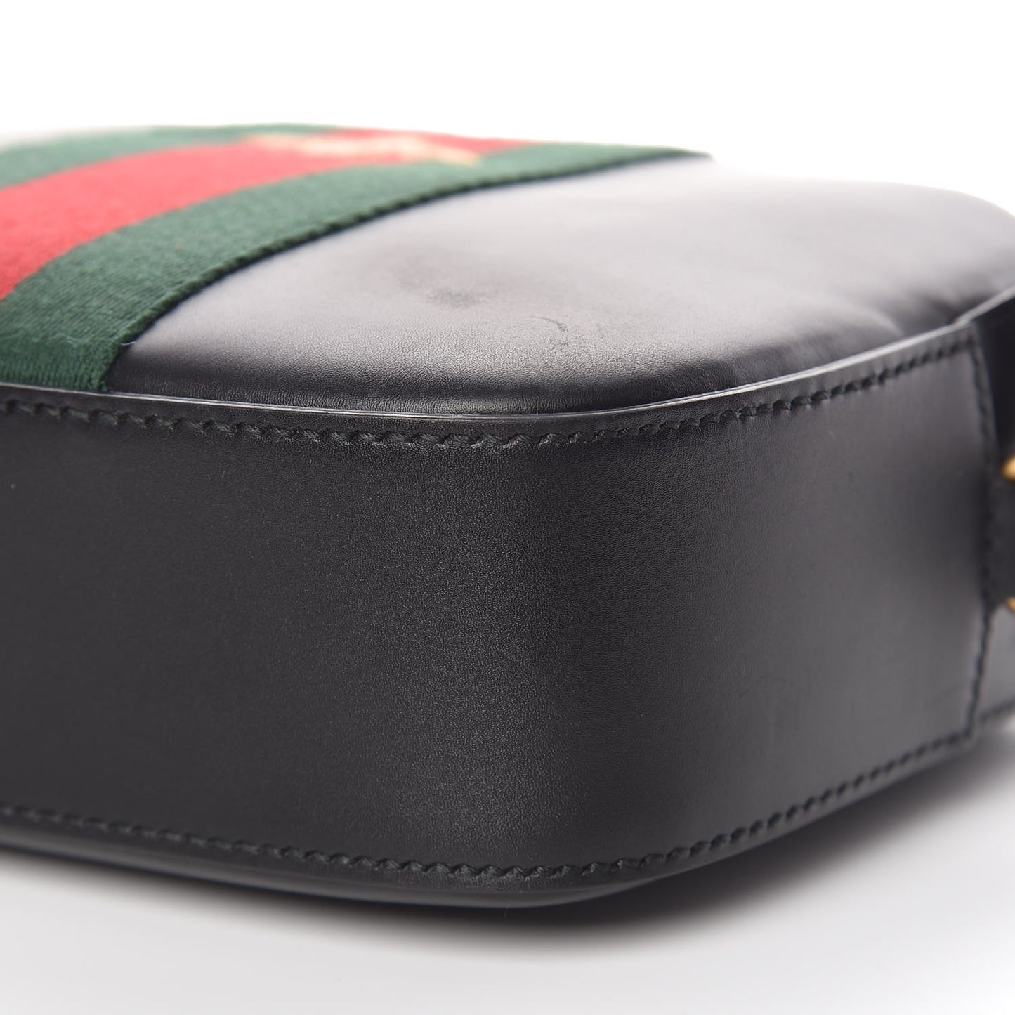 Calfskin Web Small Webby Bee Shoulder Bag Black