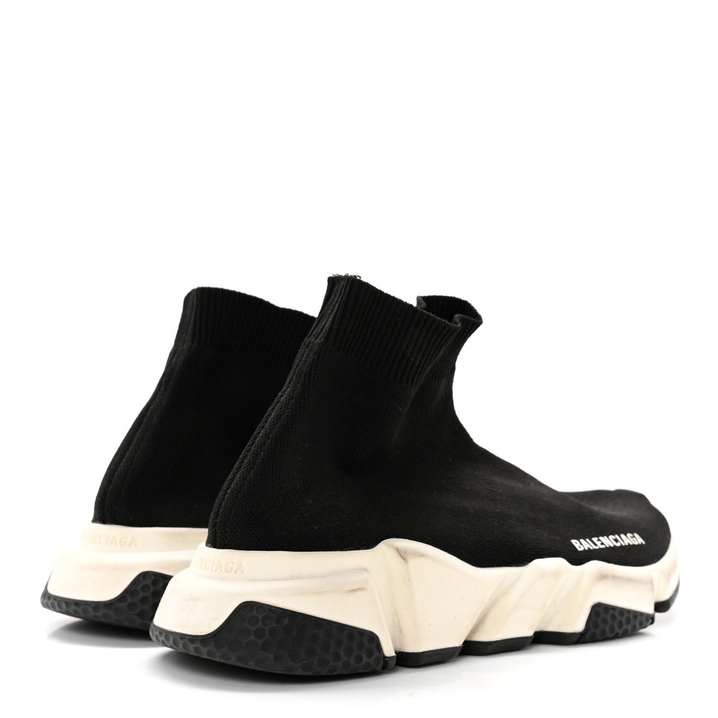 Neoprene Knit Womens Speed Sneakers 40 Black White