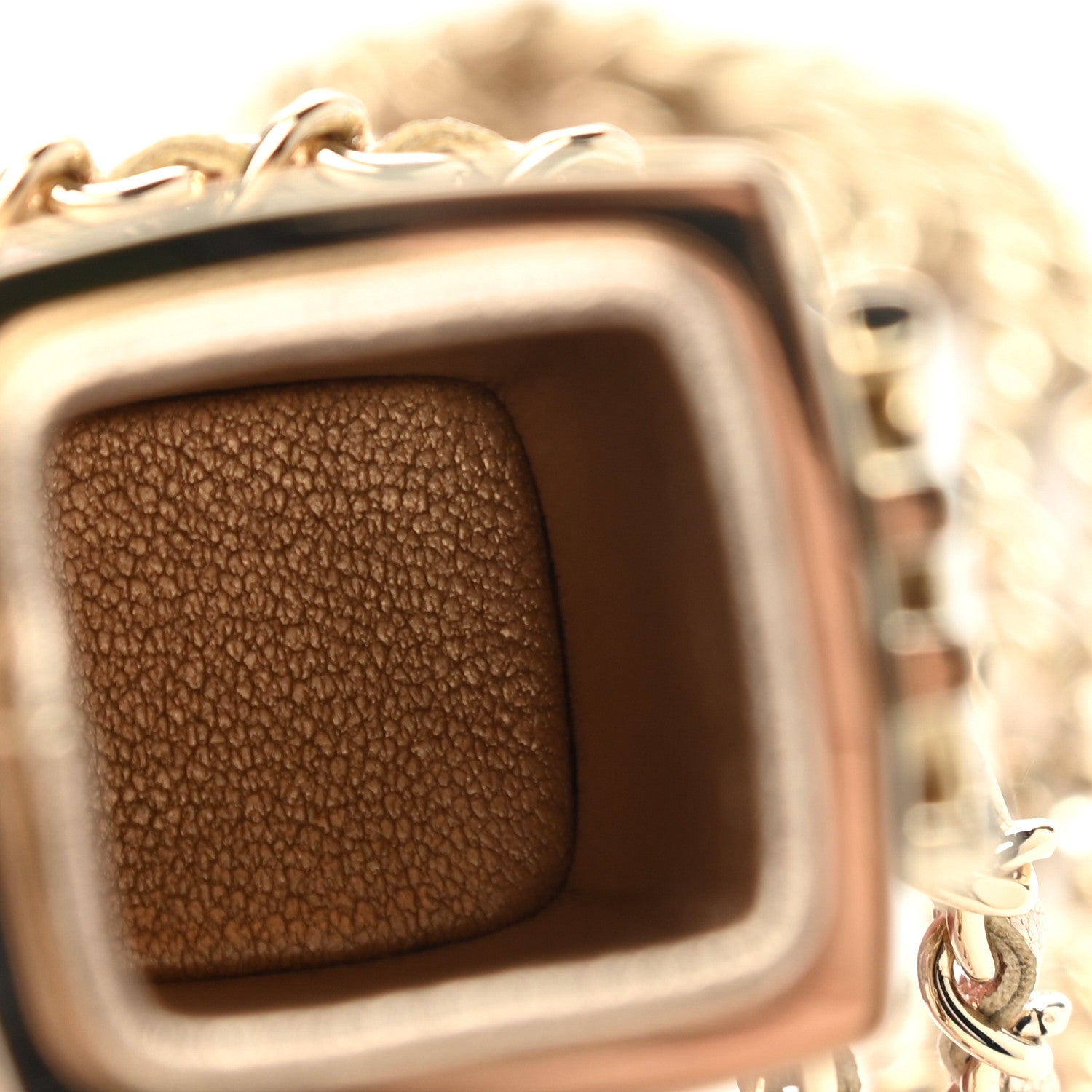 Chanel Metallic Lambskin Lipstick Case On Chain Gold 5 of 7