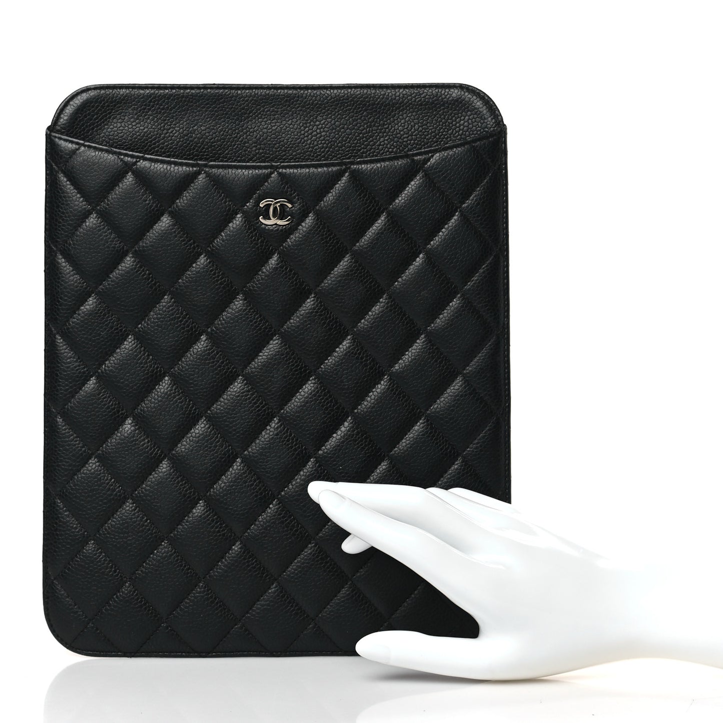 Caviar Quilted iPad Case Black