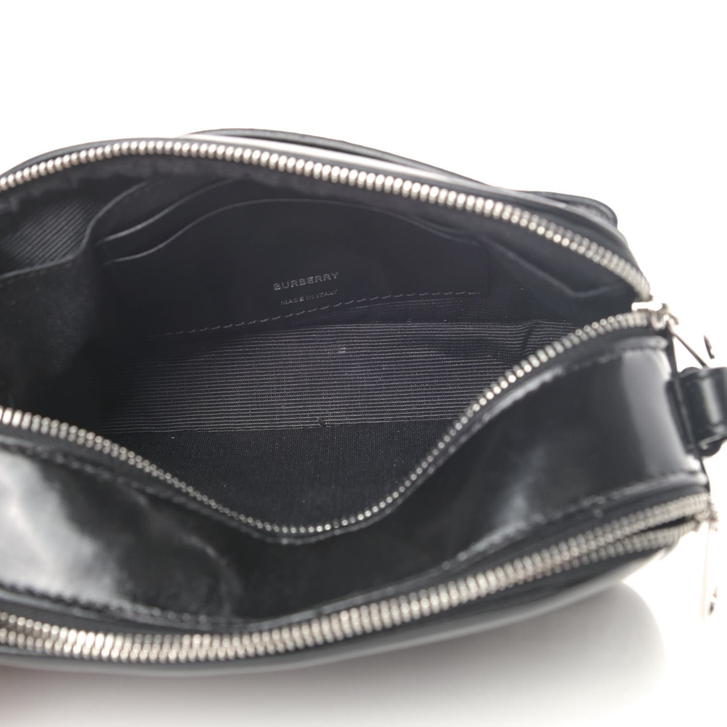 Coated Canvas Horseferry Print Micro Camera Bag Black