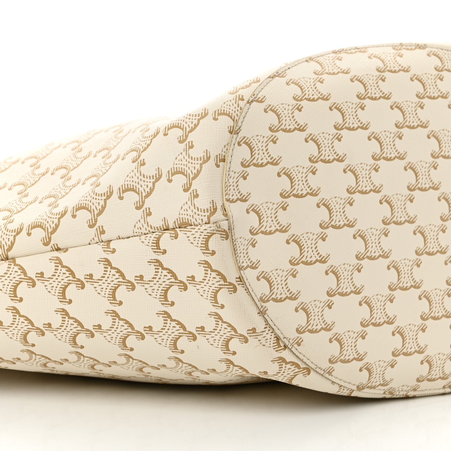 Calfskin Canvas Triomphe Large Couffin White
