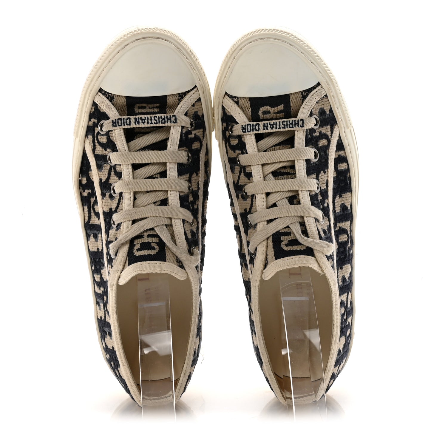 Canvas Oblique Walk'N'Dior Low Top Sneakers 36.5 Deep Blue