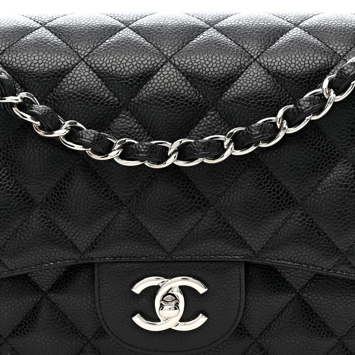 Chanel Caviar Quilted Jumbo Double Flap Black 9 of 11
