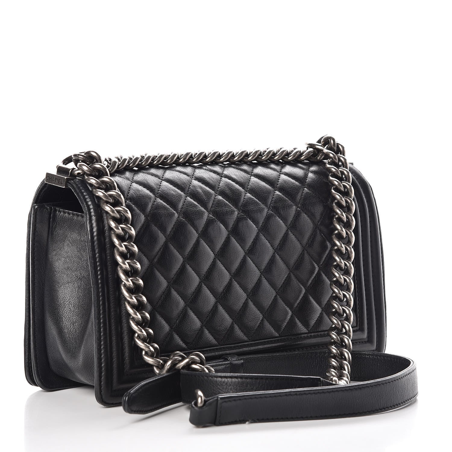 Chanel Calfskin Quilted Medium Boy Flap Black 3 of 13