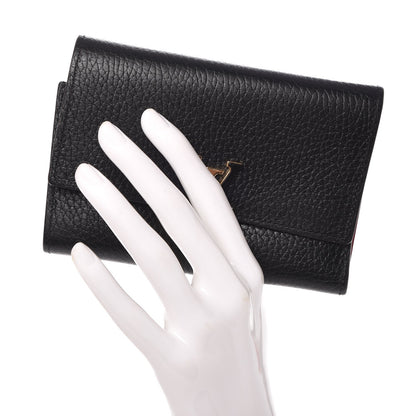 Louis Vuitton Taurillon Capucines Compact Wallet Black 2 of 10