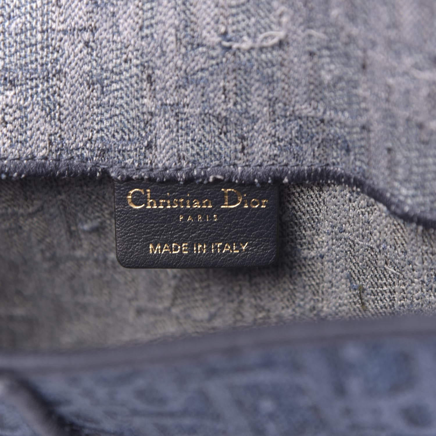 Christian Dior Oblique Embroidered Slim Saddle Pouch Denim Blue 6 of 10