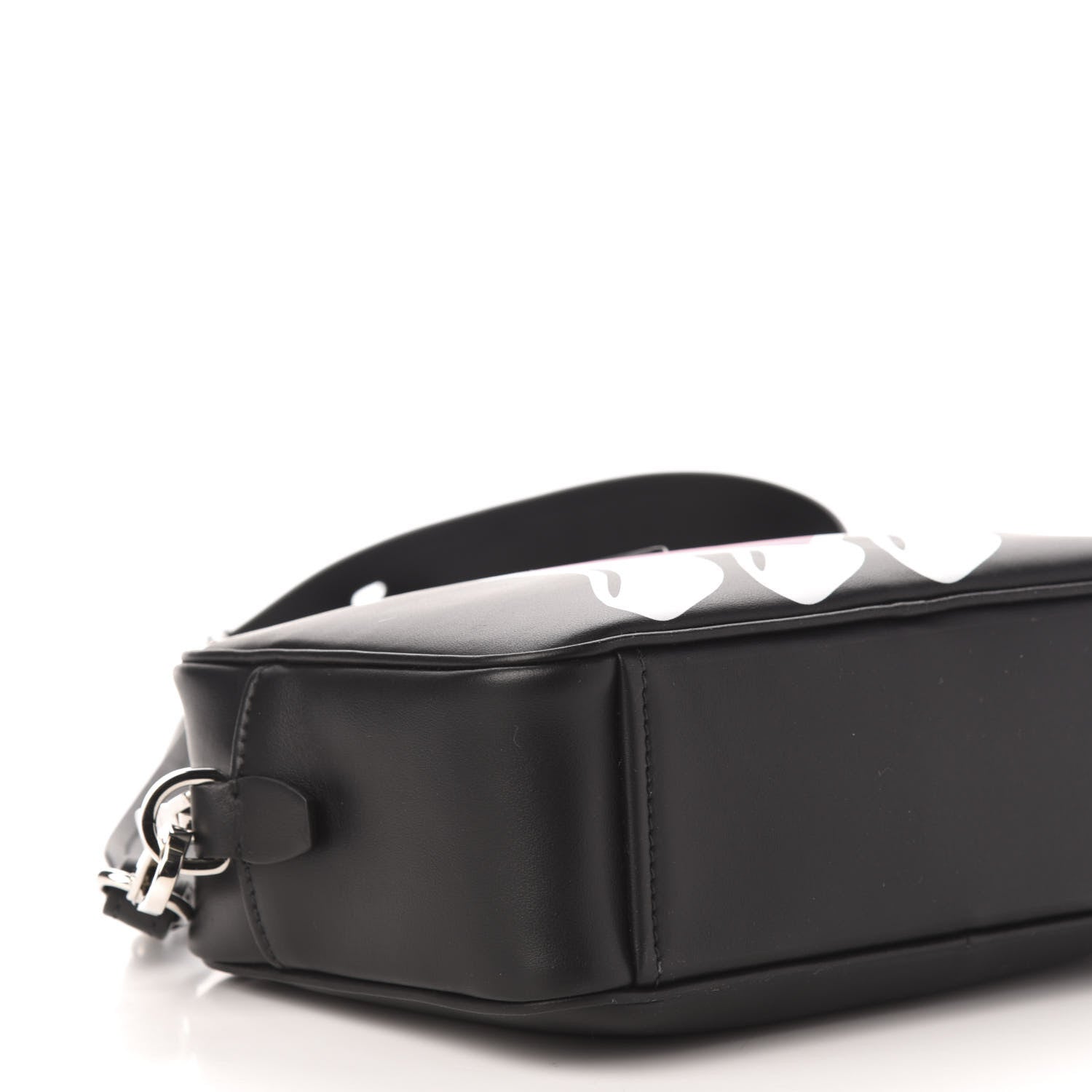 Prada City Calf Banana Print Camera Bag Black Fuchsia 8 of 10