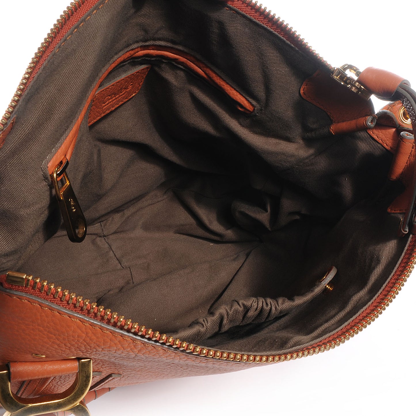 Calfskin Medium Marcie Satchel Suntan