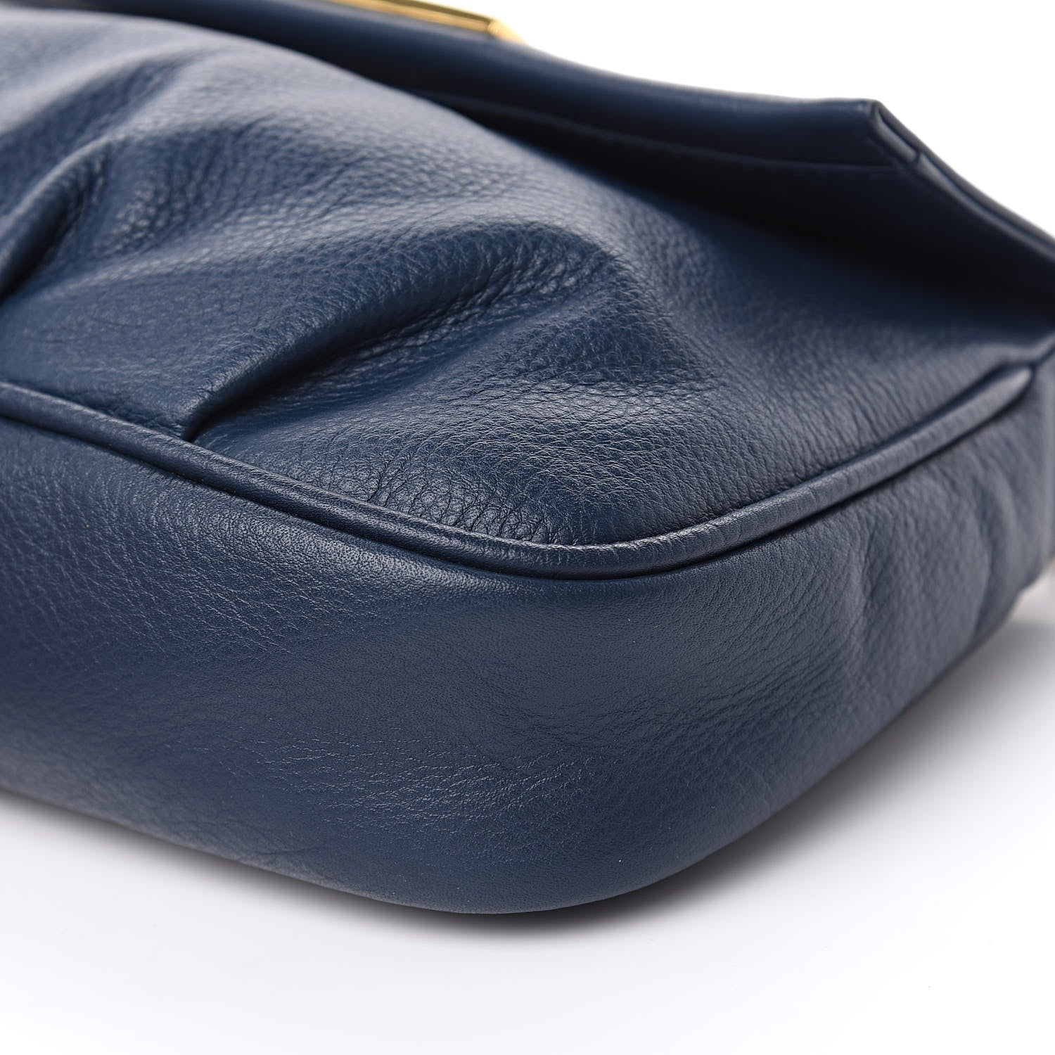 Fendi Vitello Flamingo Fendista Pouchette Crossbody Blue 9 of 11