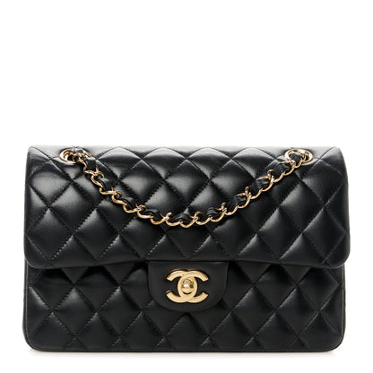 Chanel Lambskin Quilted Small Double Flap Black 1 of 11