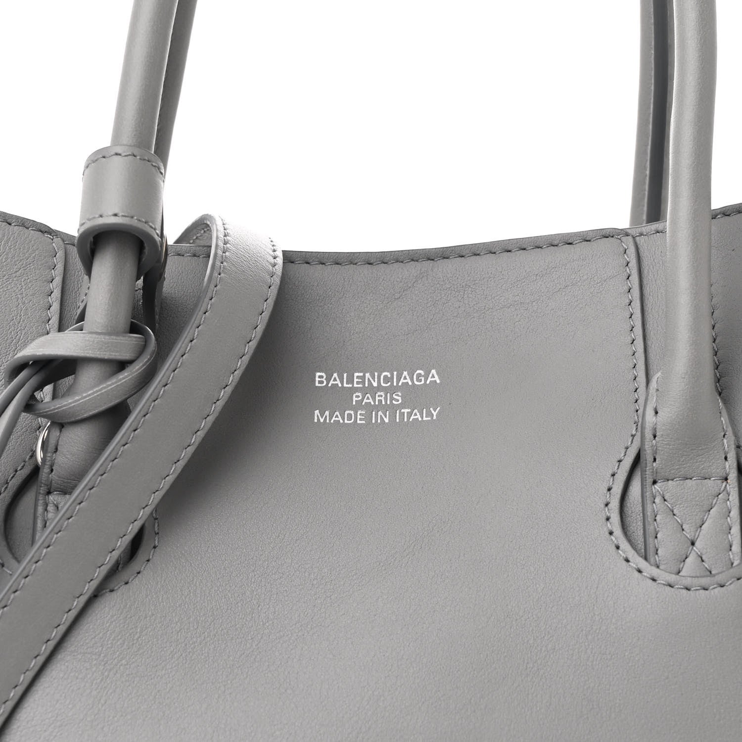 Balenciaga Smooth Calfskin Small Hampton Carry All Bag Grey 8 of 10