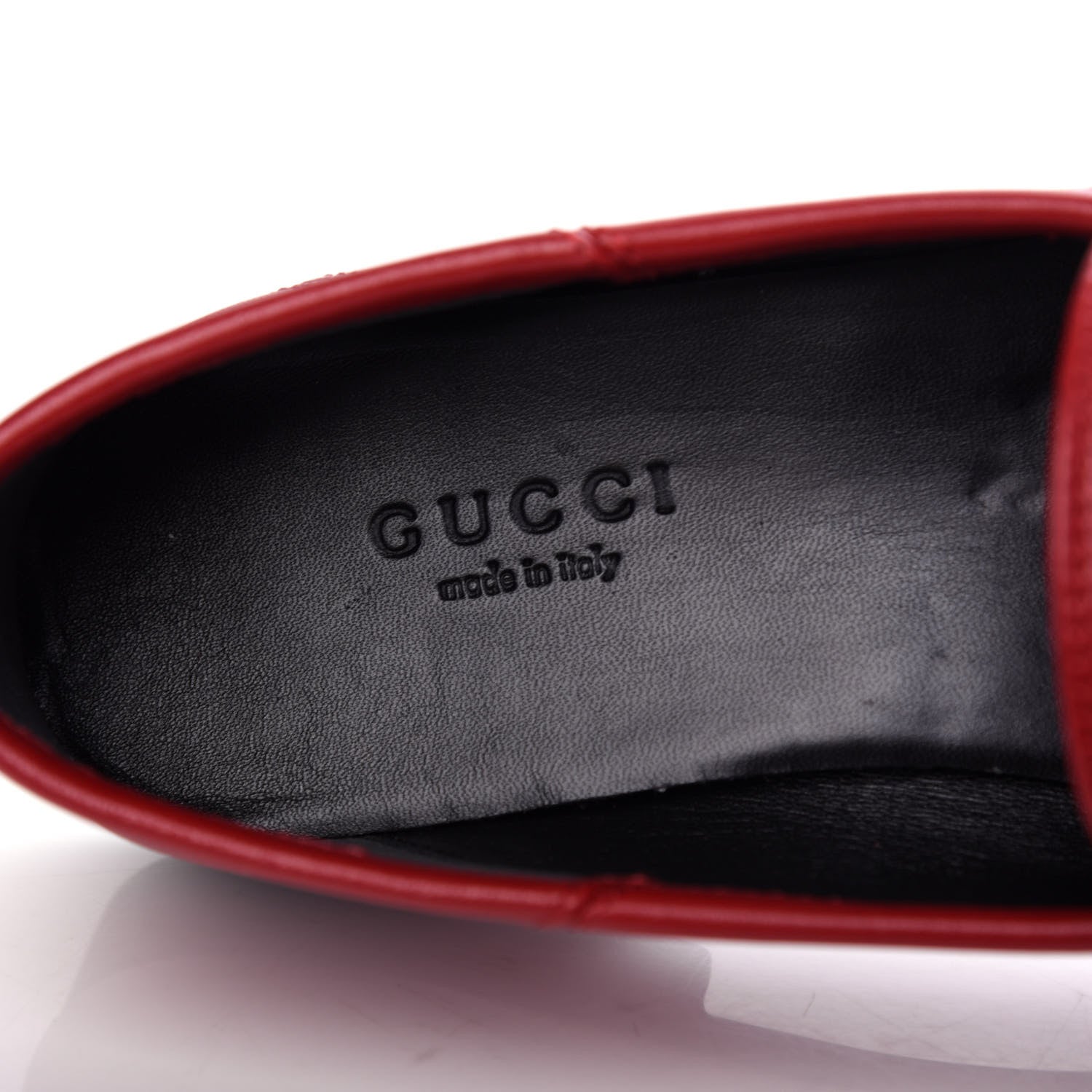 Gucci Lambskin Womens Brixton Horsebit Loafers 35.5 Hibiscus Red 8 of 10