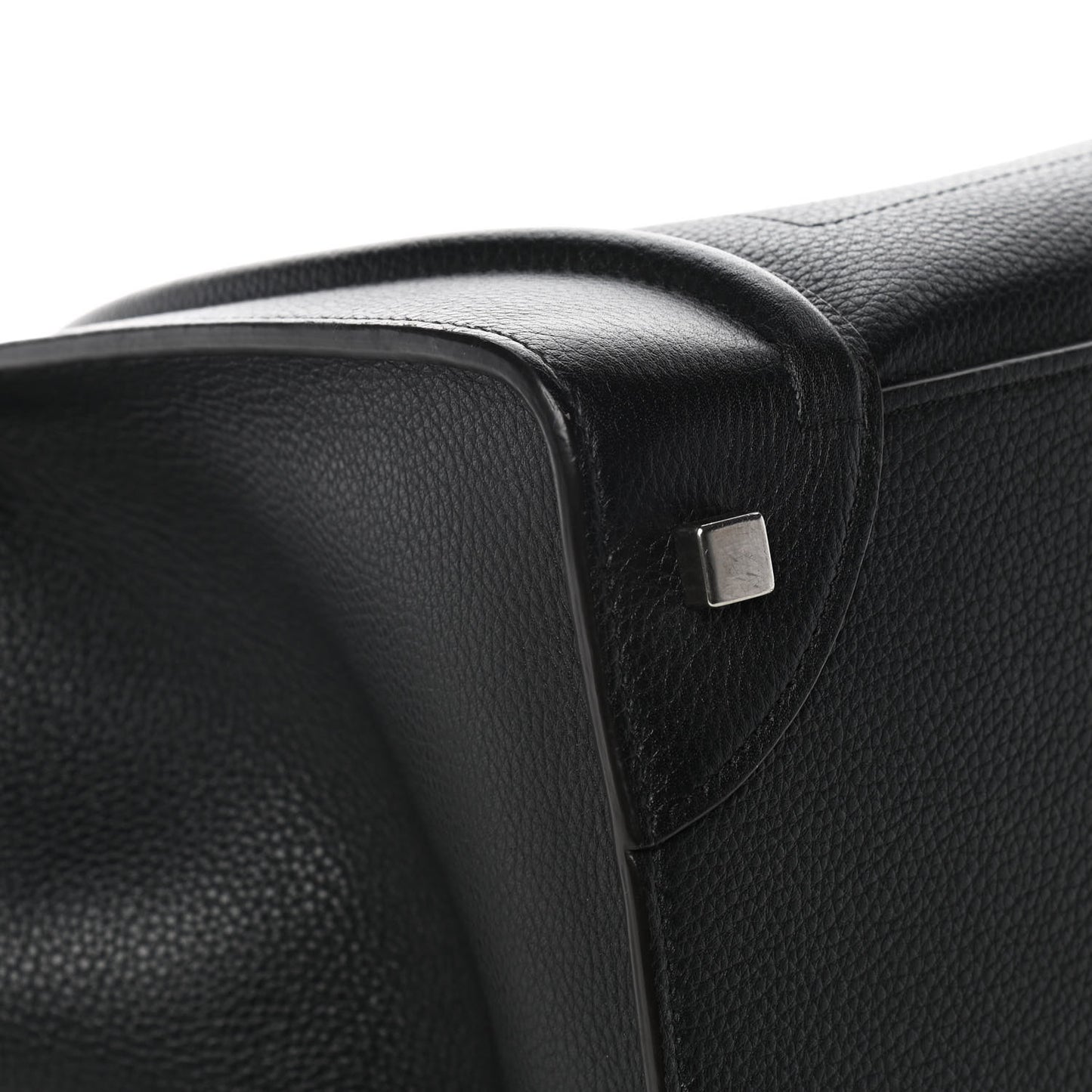 Drummed Calfskin Mini Luggage Black