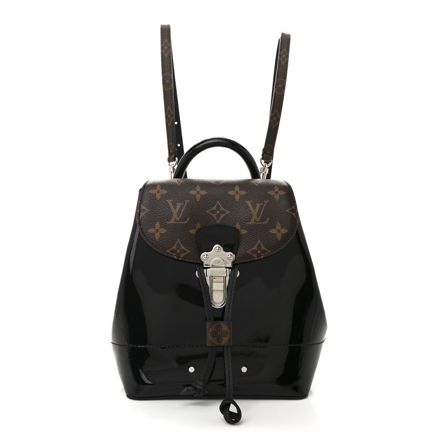 Louis Vuitton Patent Monogram Hot Springs Backpack Black 1 of 10