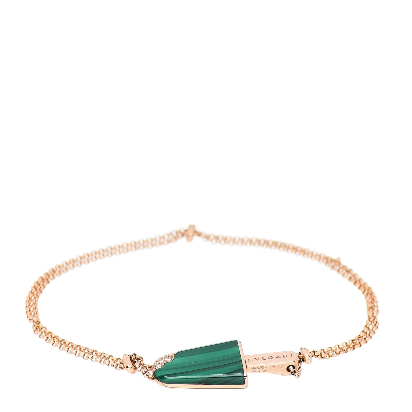 18K Rose Gold Diamond Malachite Gelati Bracelet SM