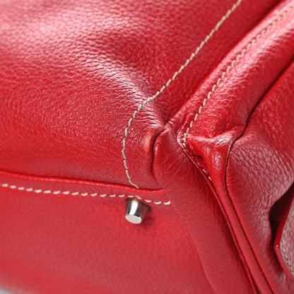 Prada Vitello Daino Buckle Shoulder Bag Rosso 12 of 17