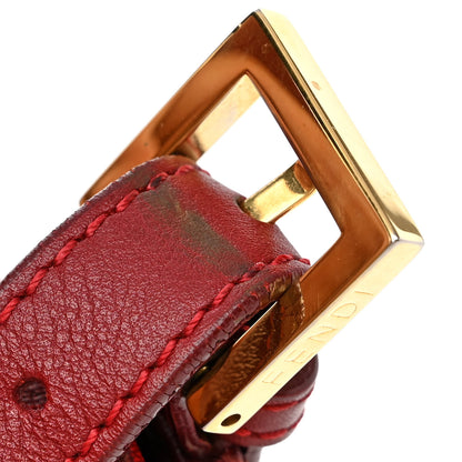Fendi Zucchino Spalmati Vitello Mama Baguette Bordeaux Rubino 11 of 14