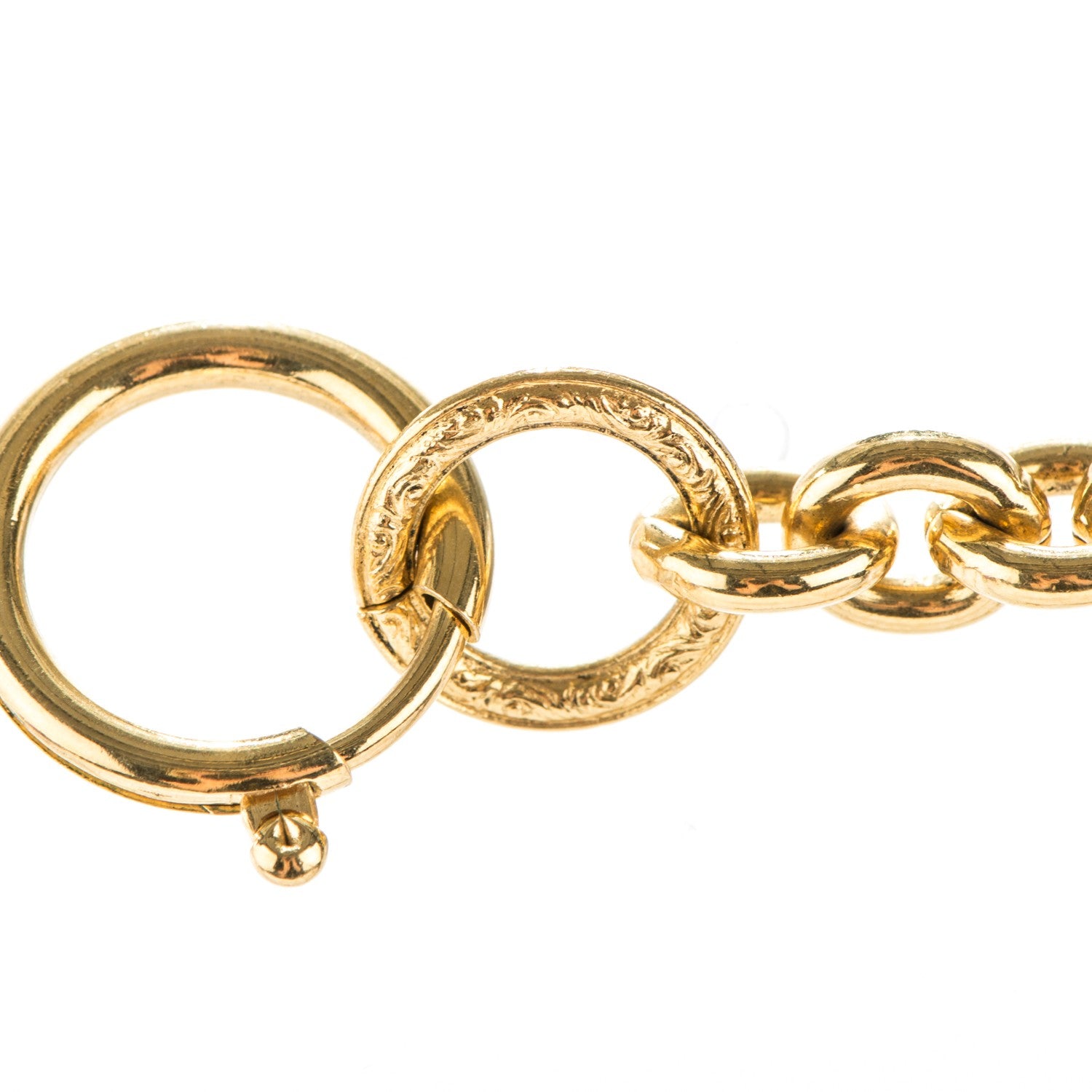 Chanel CC Medallion Long Chain Necklace Gold 5 of 6